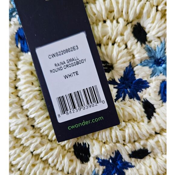 C. Wonder Small Round Crossbody Raina Bag Natural Straw - Picture 4 of 8